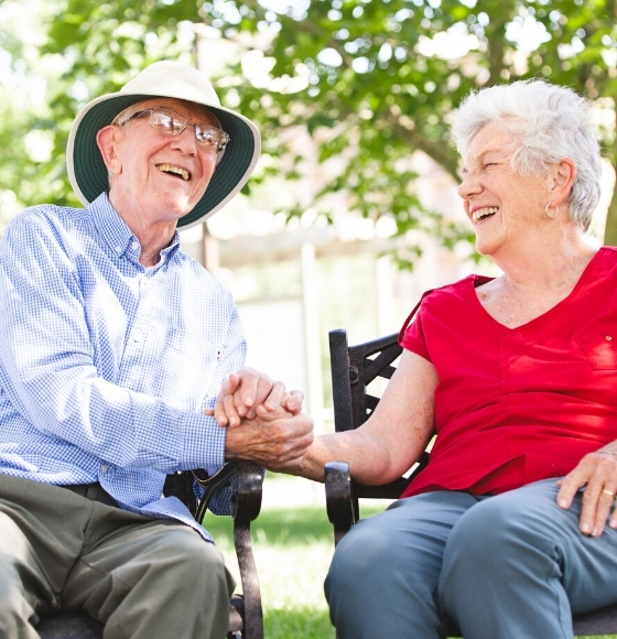 couple smiling and posing