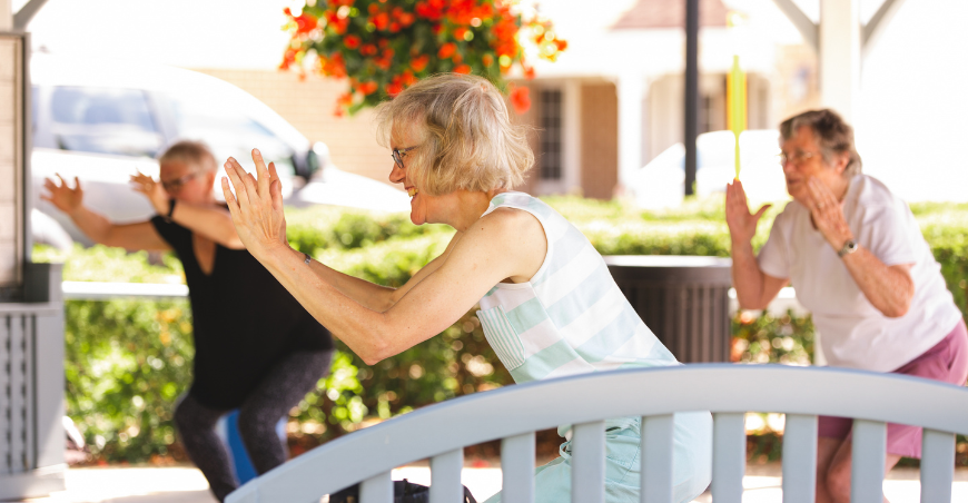 Residents living an active adult lifestyle at Luther Village on the Park Ontario