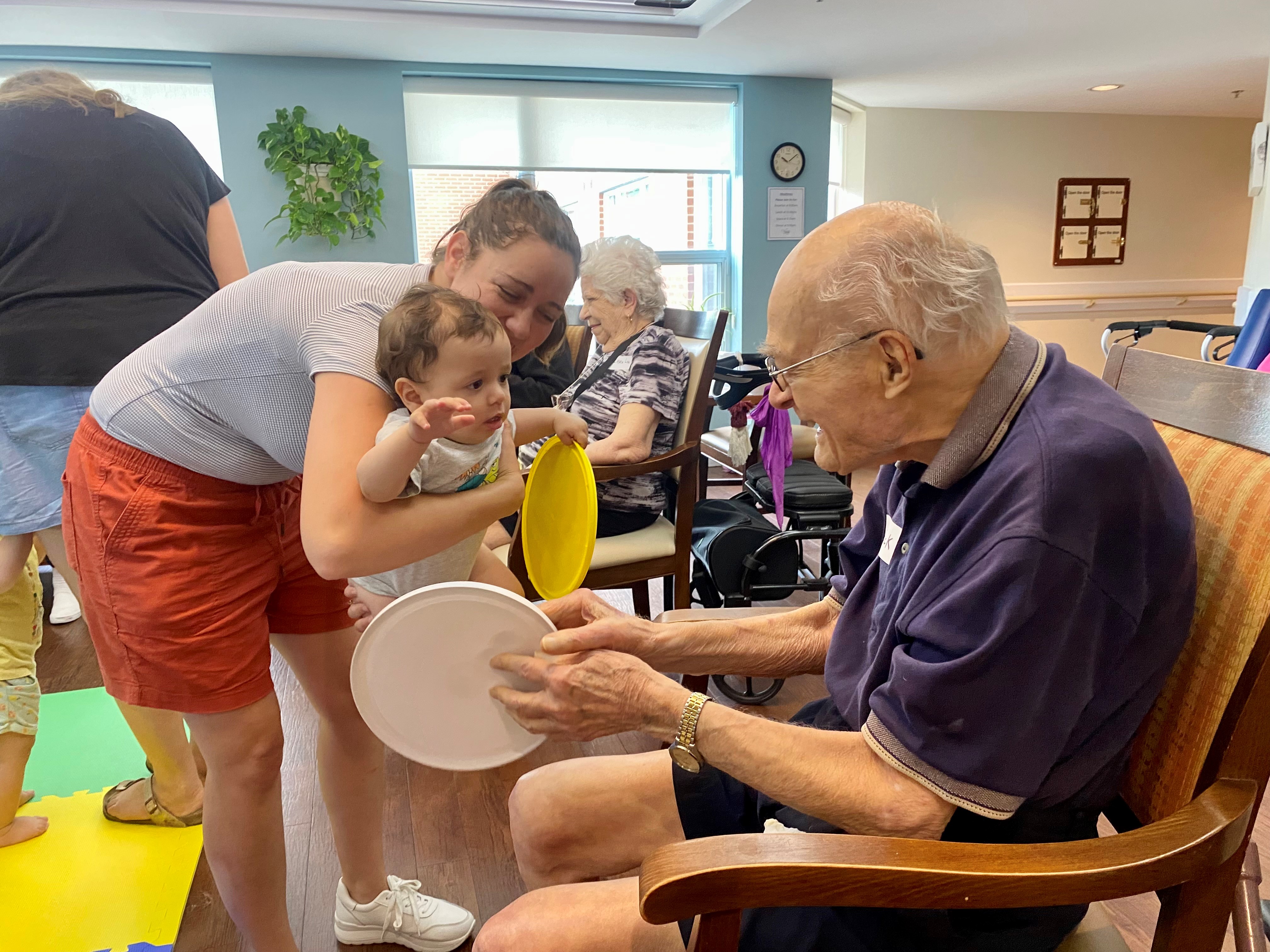 Residents enjoy a music jam at Luther Village on the Park Waterloo Region