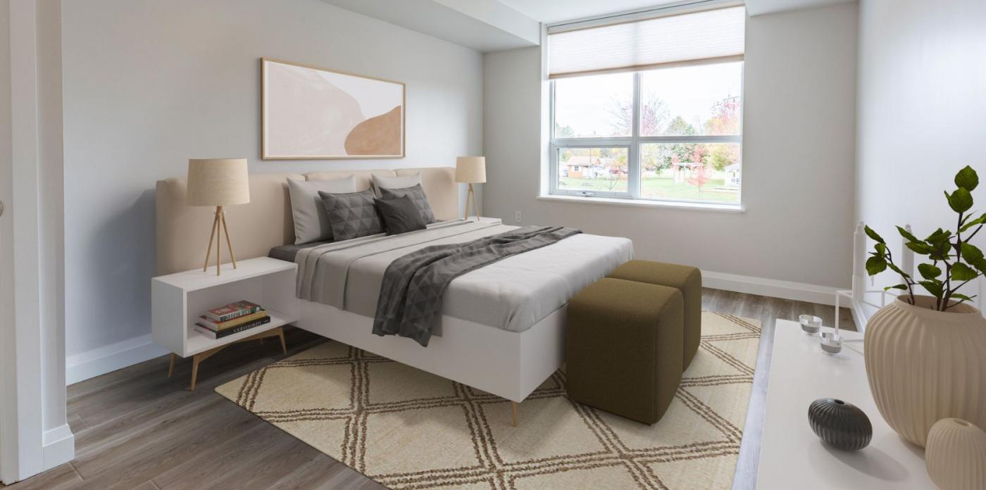 Image of bedroom of the Wittenburg layout Life Lease at Luther Village on the Park